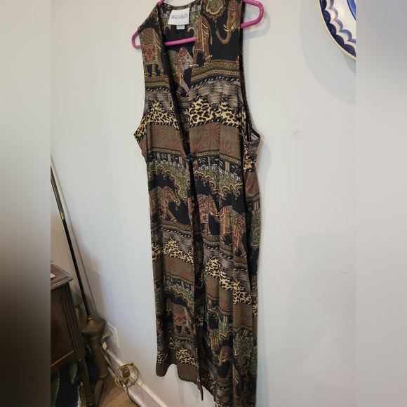 Wear On Earth Woman's Med Duster Tribal & Boho Style Earthy Tones - Picture 2 of 10